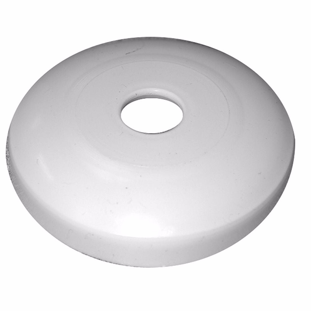 Jones Stephens E03225 1-1/4" White Tubular Plastic Escutcheon, Shallow Flange, Box of 25