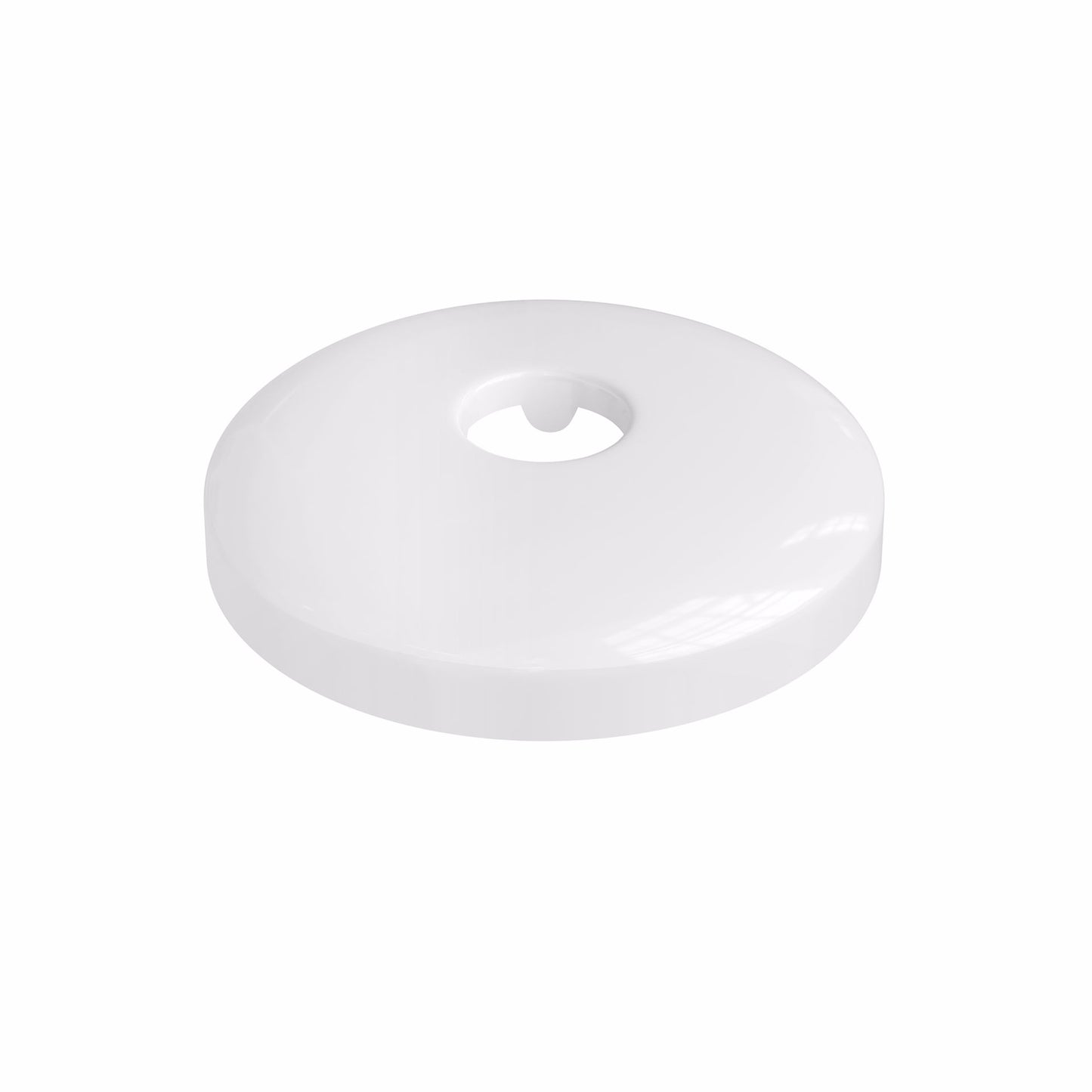 Jones Stephens E15050 1/2" CTS White Plastic Shallow Escutcheon, Bag of 50