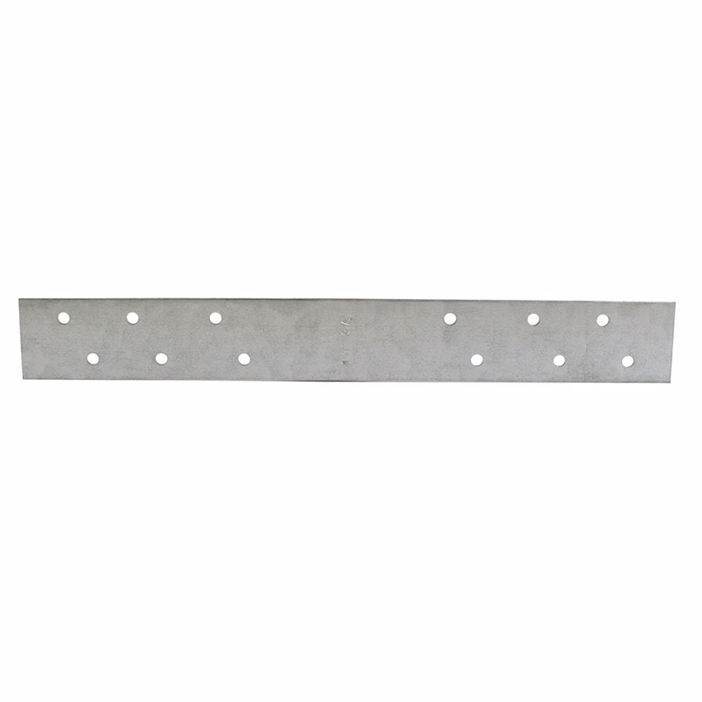 Jones Stephens F160126 1-1/2" x 12" Galvanized Steel Standard F.H.A. Strap with 6 Offset Holes, 16 Gauge, Box of 50