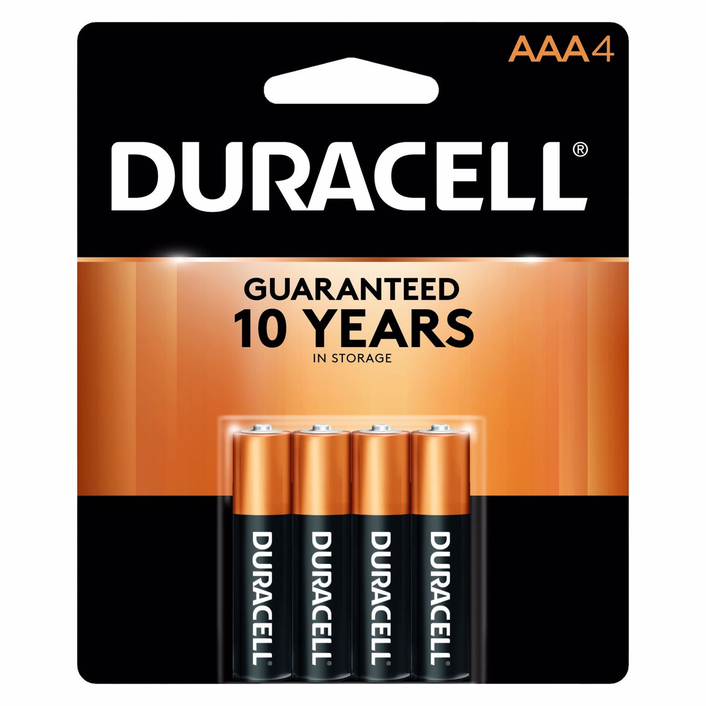 Jones Stephens F20043 Duracell Coppertop AAA Alkaline Batteries, 4 Pack