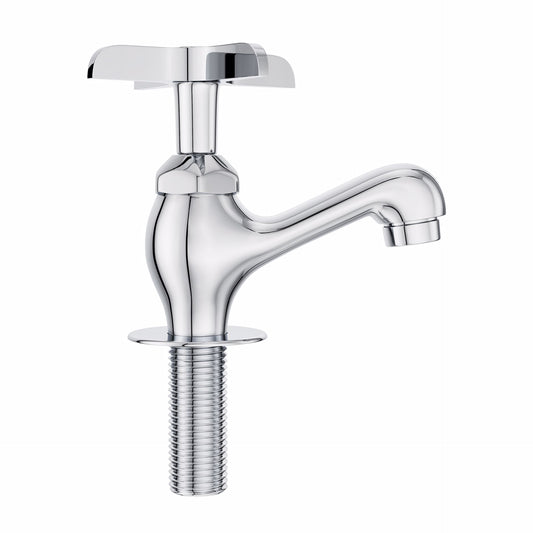 Jones Stephens F39003 Chrome Plated Single Handle Basin Faucet, Heavy Pattern