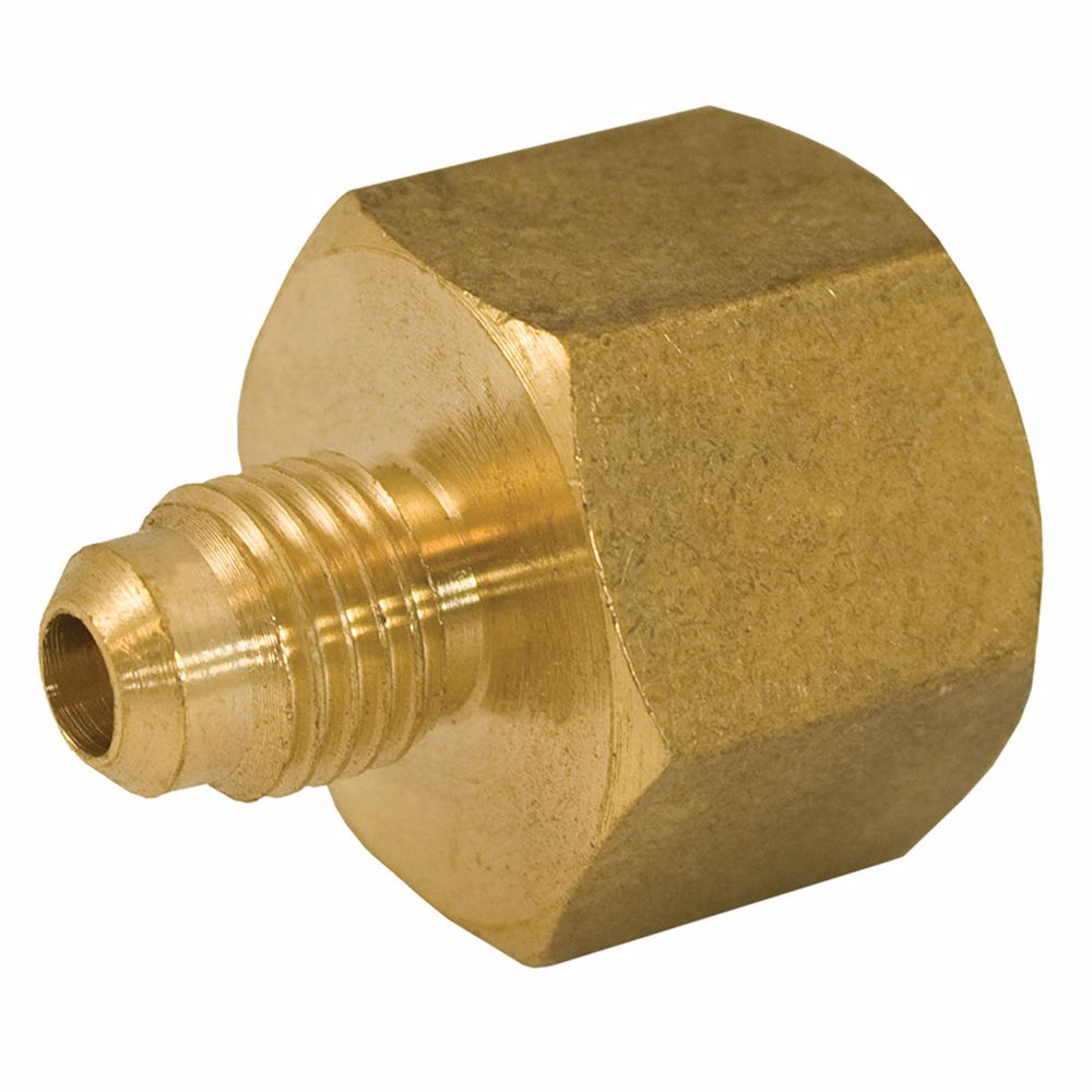 Jones Stephens F40048 3/8" x 3/8" Brass Flare x FIP Coupling