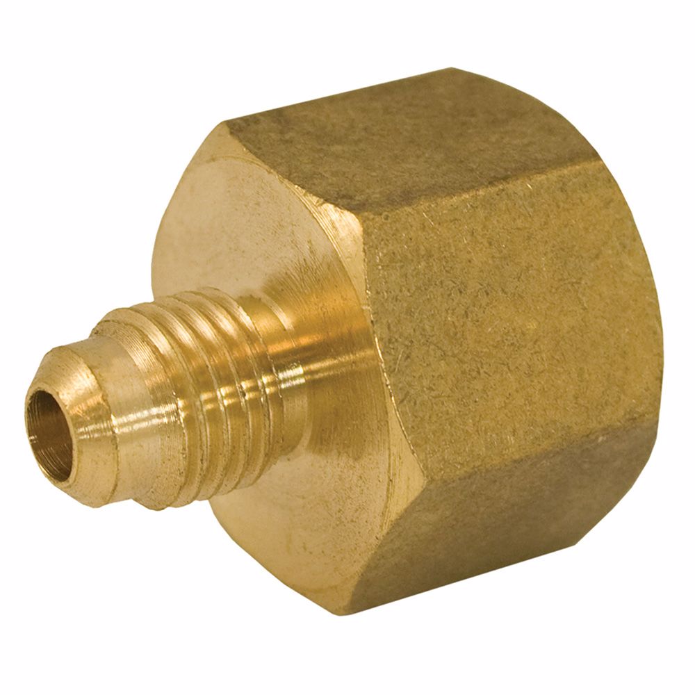 Jones Stephens F40102 3/4" x 1/2" Brass Flare x FIP Coupling