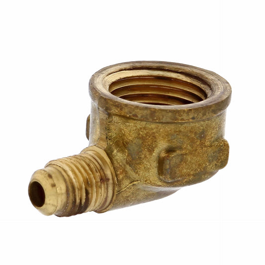 Jones Stephens F40225 1/4" x 1/2" Brass Flare x FIP 90° Elbow