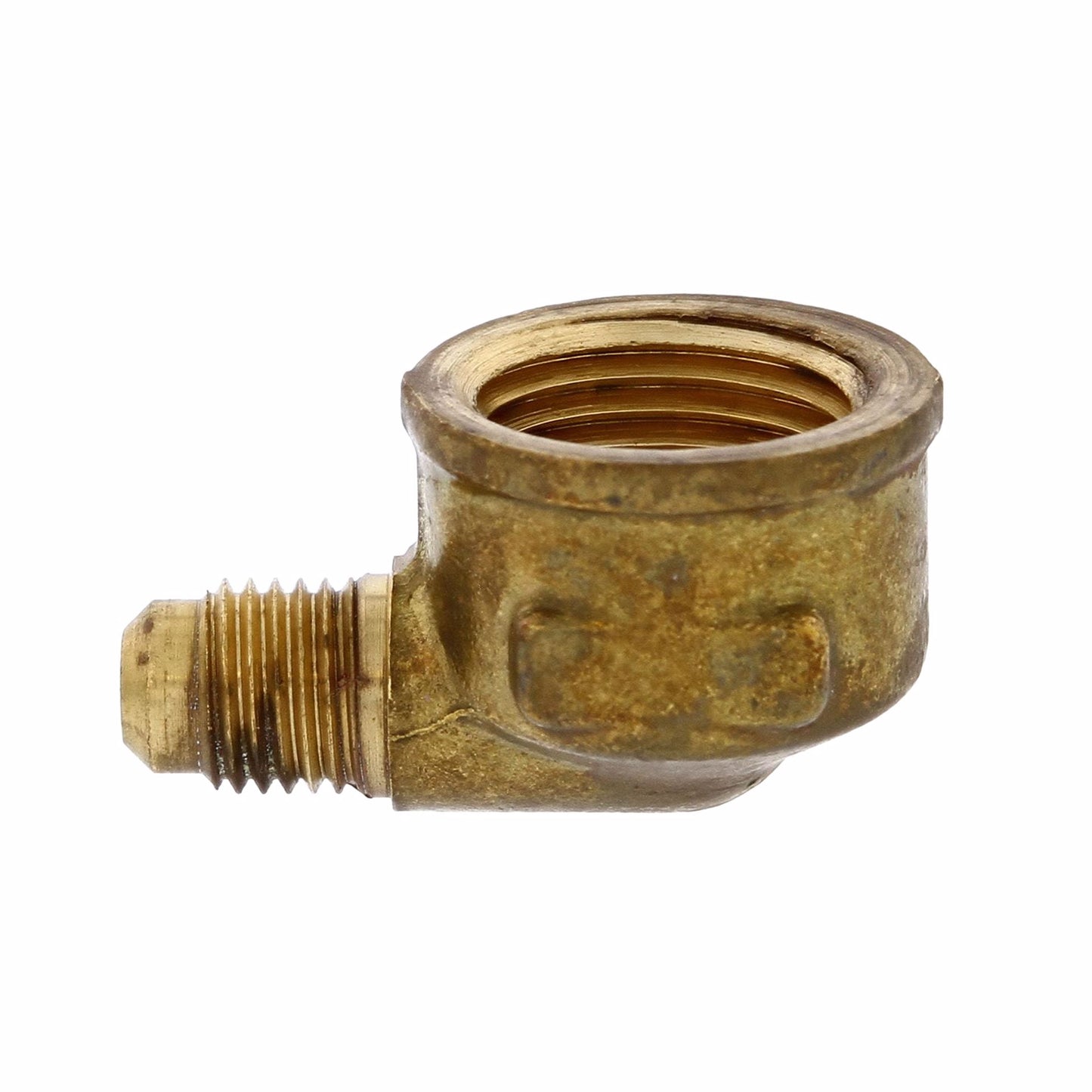 Jones Stephens F40225 1/4" x 1/2" Brass Flare x FIP 90° Elbow