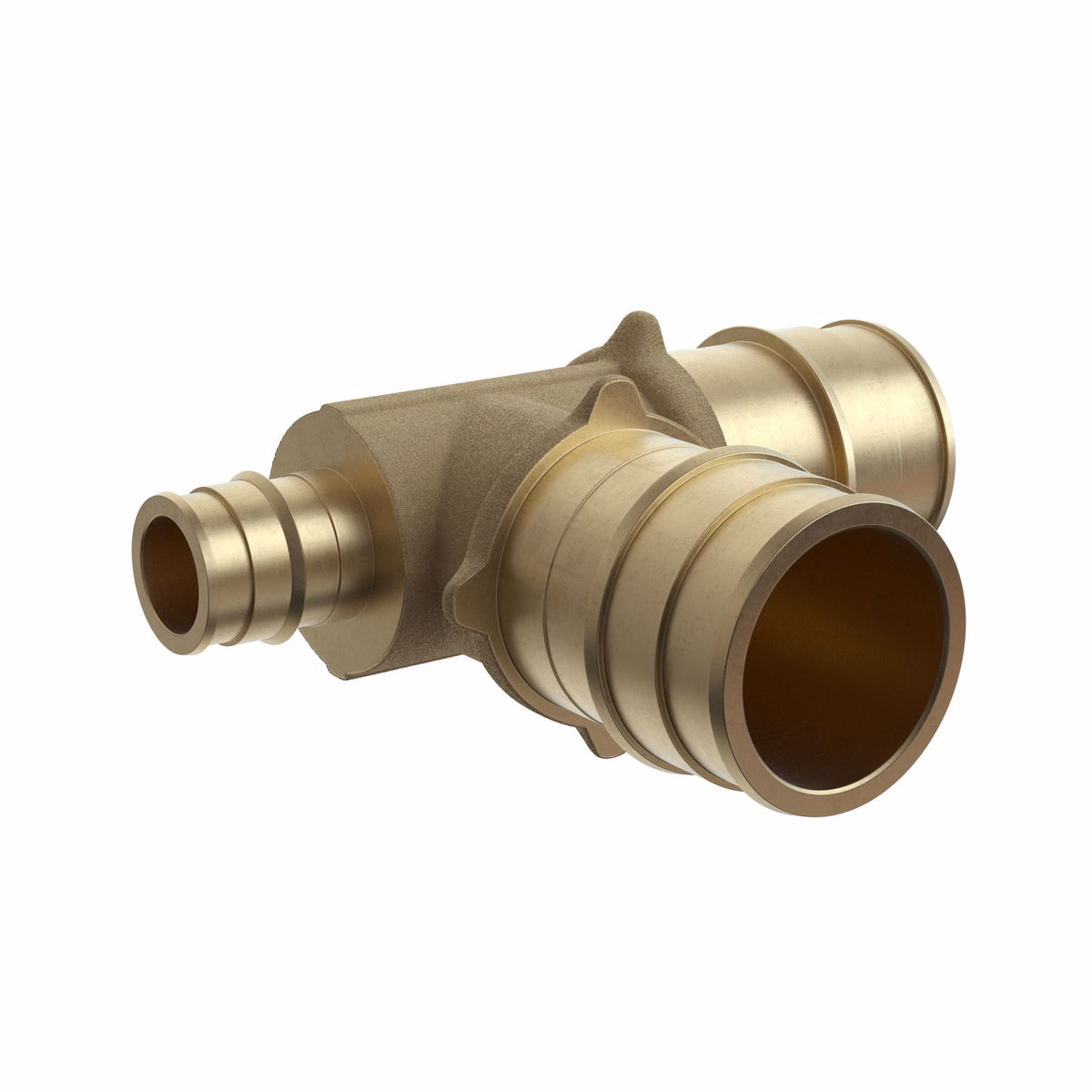 Jones Stephens F76896 1" x 1/2" x 1" F1960 Brass PEX Reducing Tee, Bag of 10