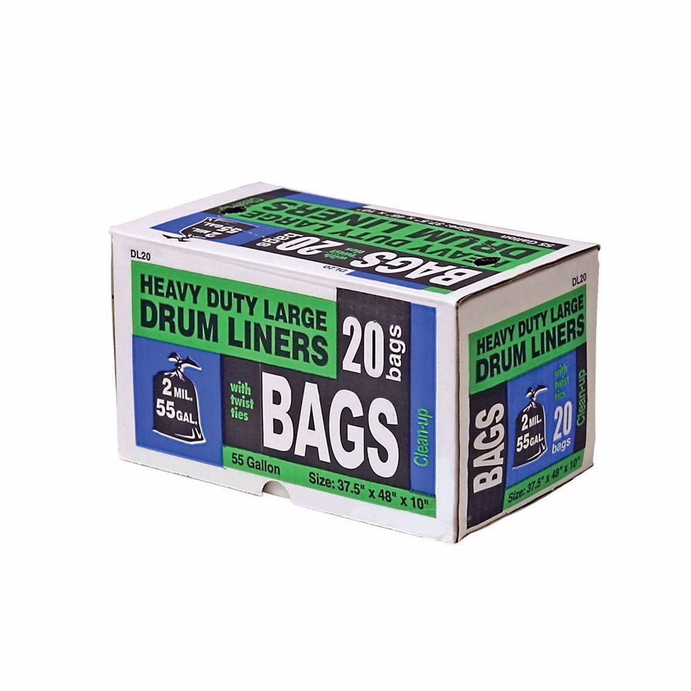 Jones Stephens G02050 55 Gallon Drum Liner, 20 Count
