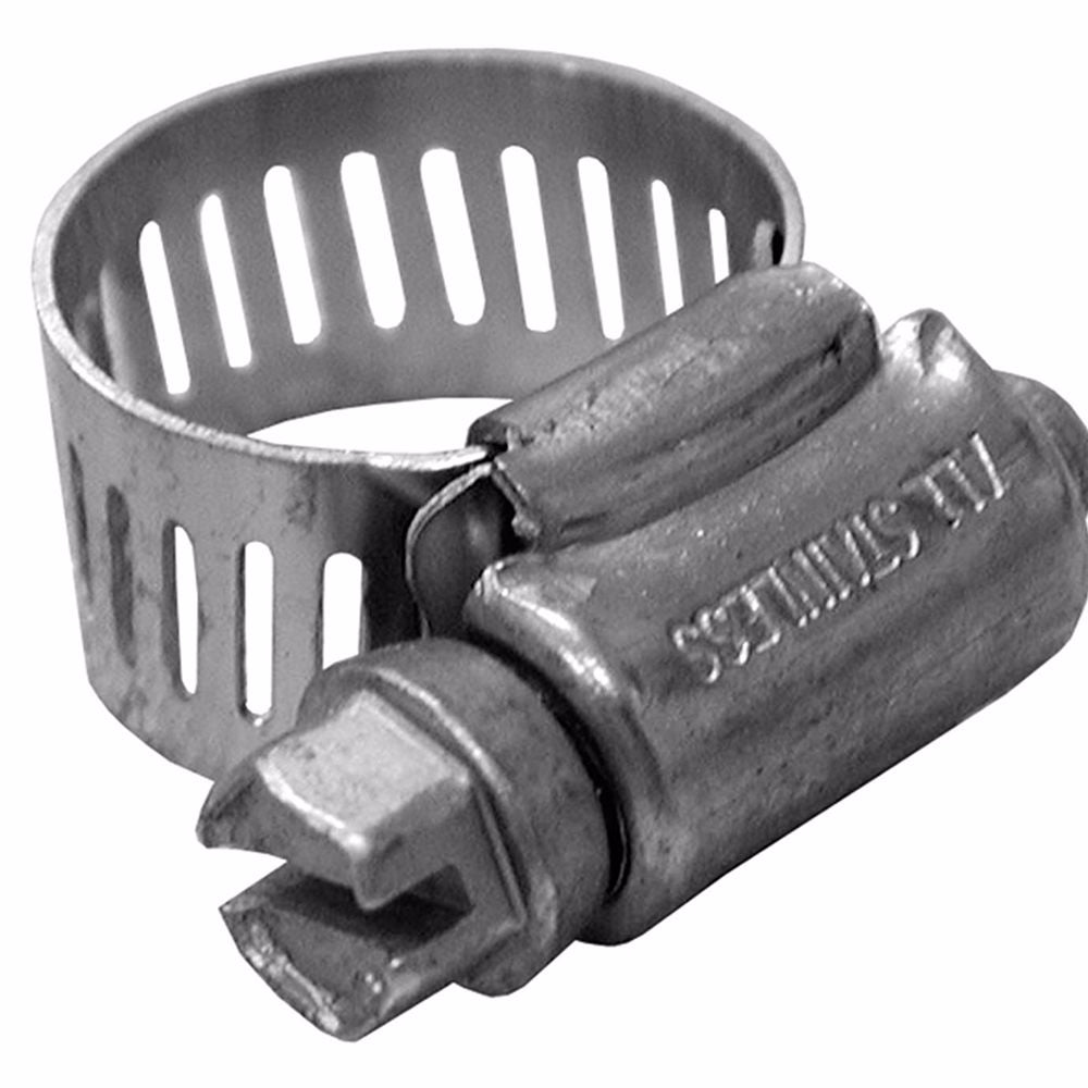 Jones Stephens G11006 3/8" - 7/8" Gear Clamp with 1/2" Band, All Stainless, Box of 10