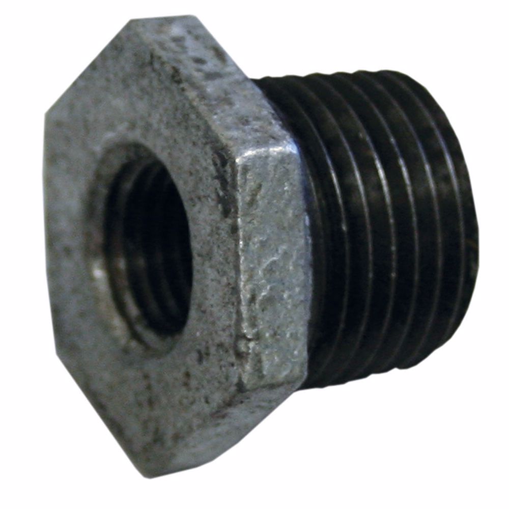 Jones Stephens G1440109 3/4" x 1/4" Galvanized Iron Hex Bushing