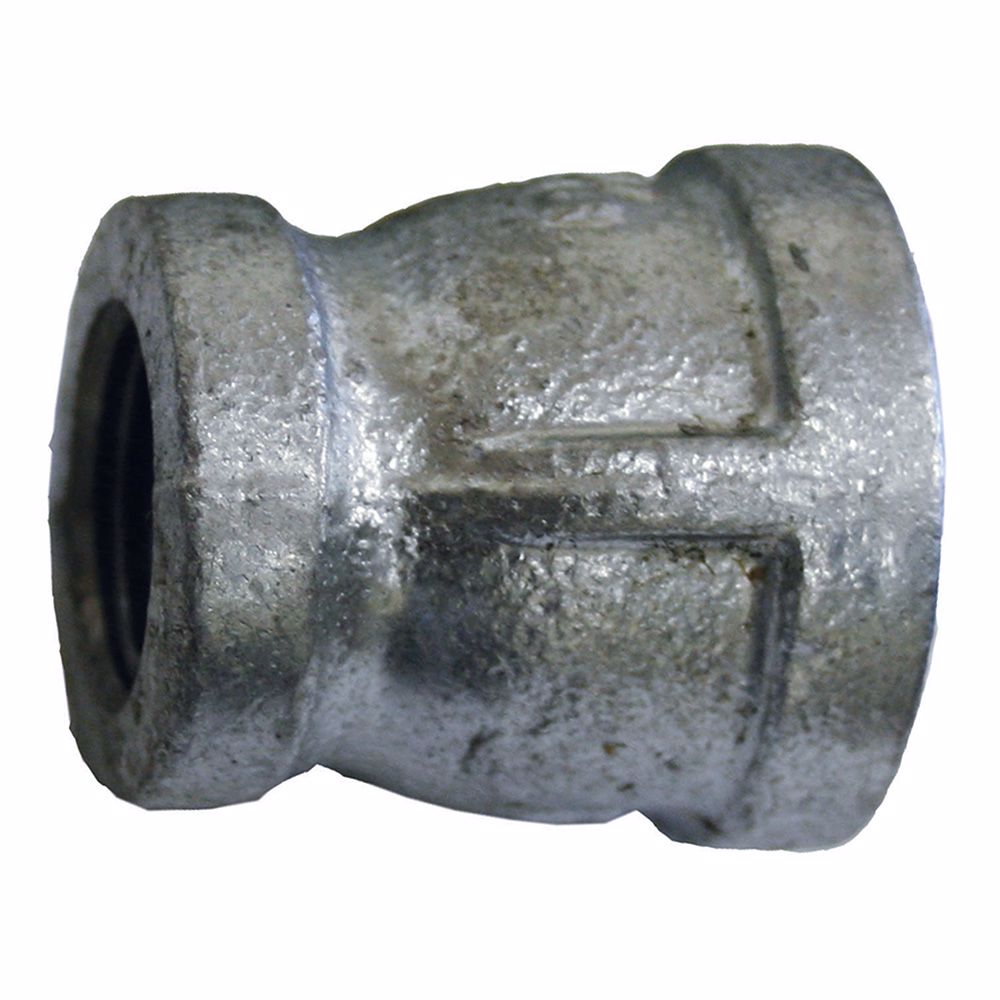 Jones Stephens G1650402 2" x 1/2" Galvanized Iron Reducing Coupling, Banded