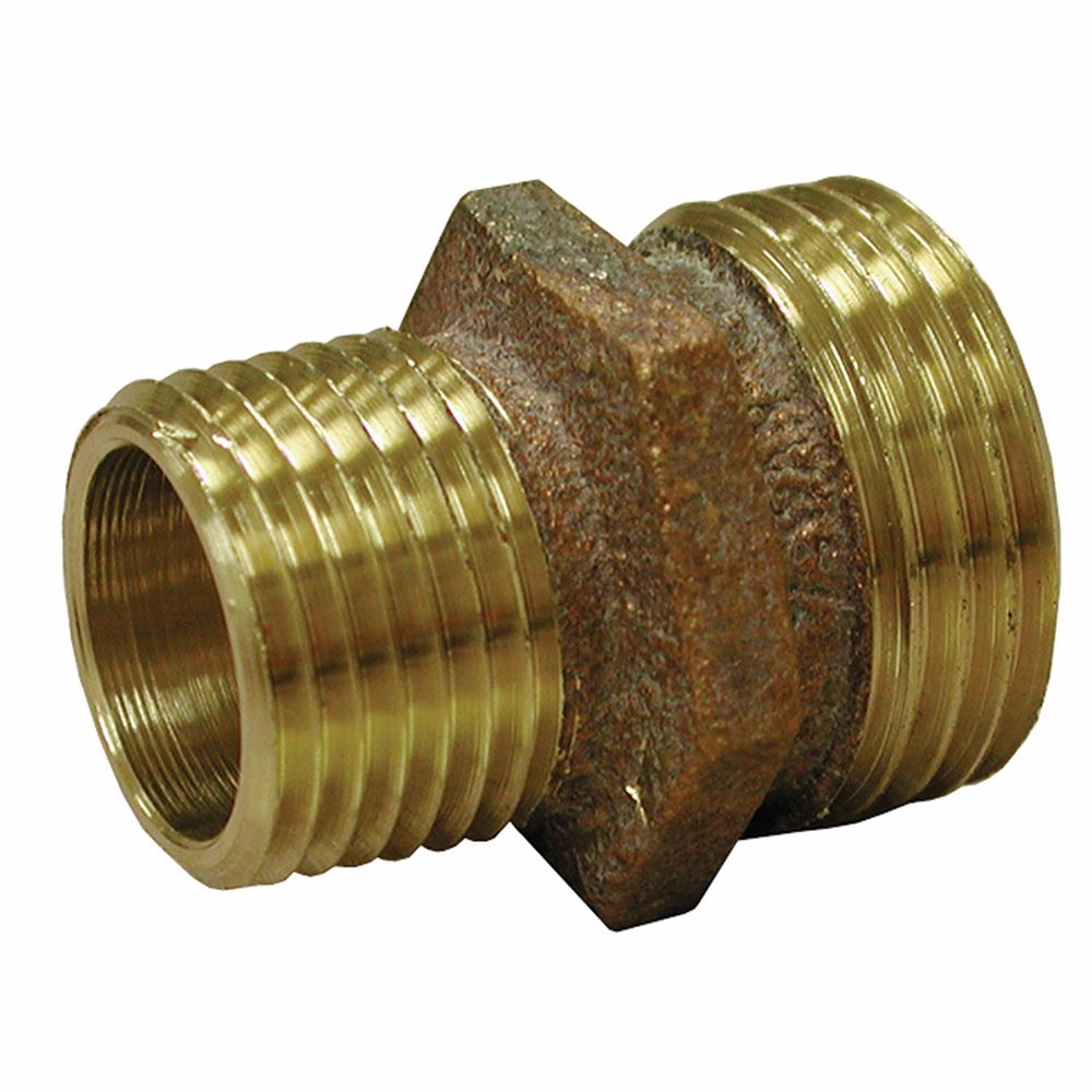 Jones Stephens G20004 3/4" MHT x 1/2" MPT (1/2" Sweat) Brass Garden Hose Adapter