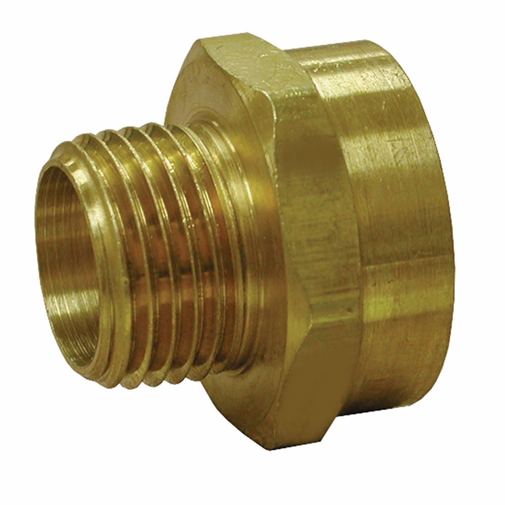 Jones Stephens G20016 3/4" FHT x 3/4" MPT Brass Garden Hose Adapter