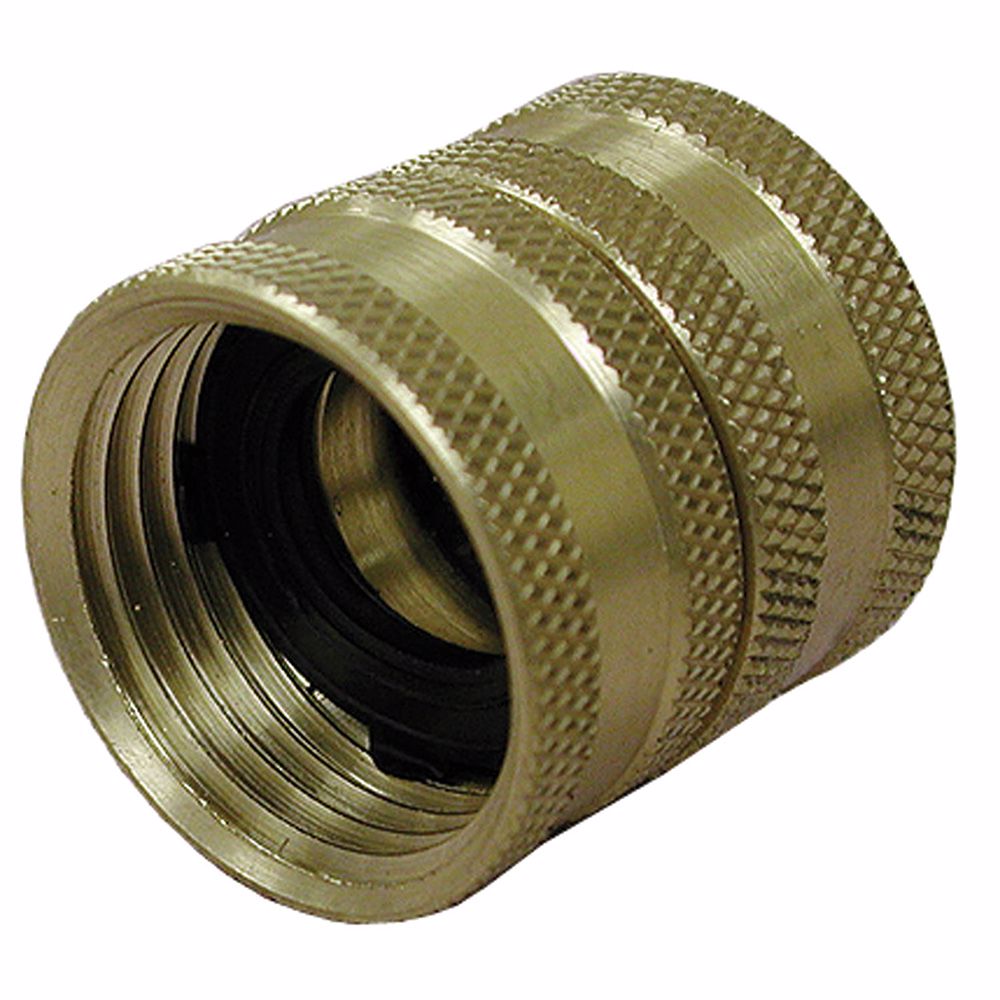 Jones Stephens G20130 3/4" FHT x 3/4" FHT Swivel Brass Garden Hose Union, Lead Free