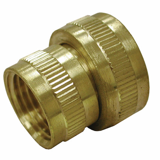Jones Stephens G20132 3/4" FHT x 3/4" FPT Swivel Brass Garden Hose Adapter, Lead Free
