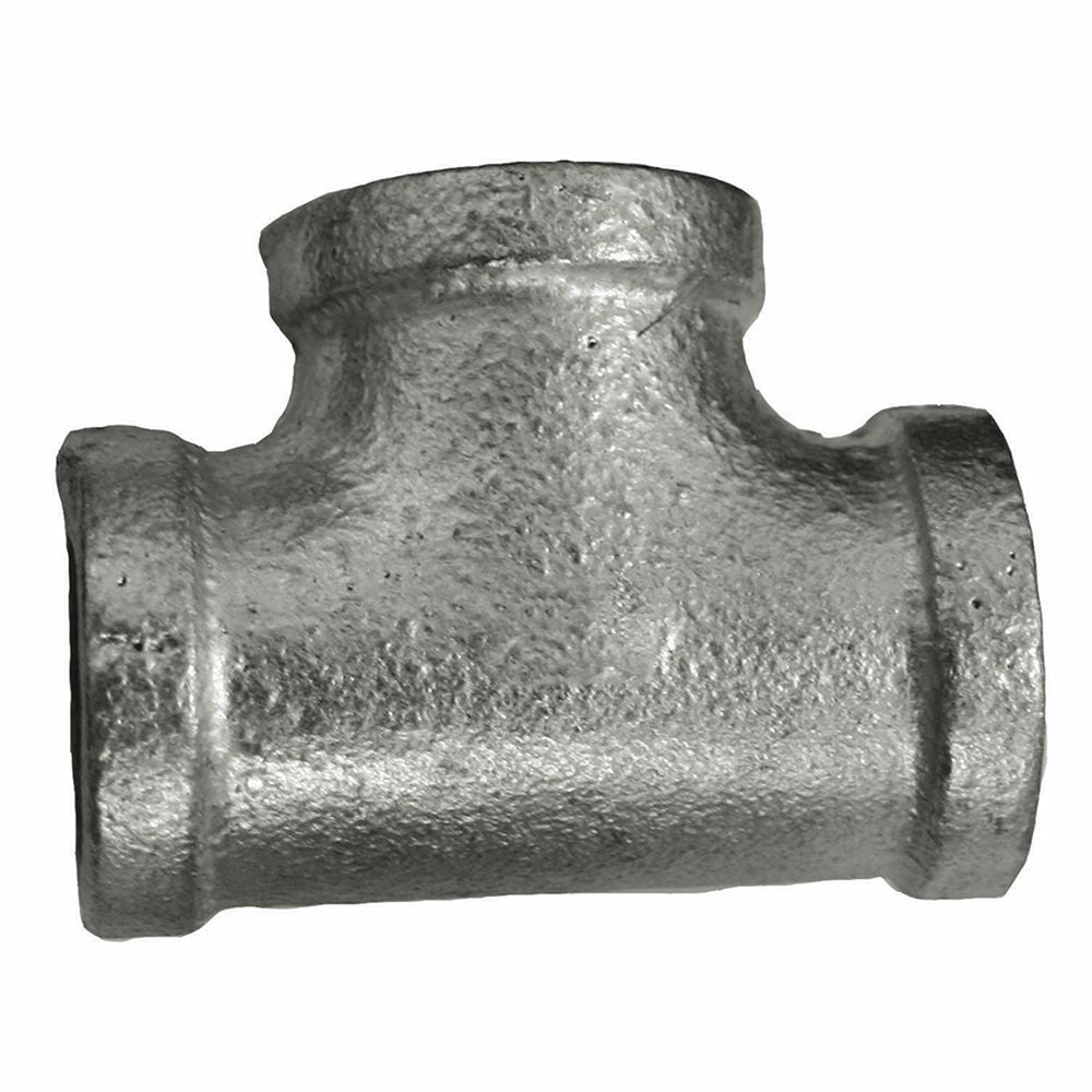 Jones Stephens G4600002 1/4" Galvanized Iron Tee, Banded
