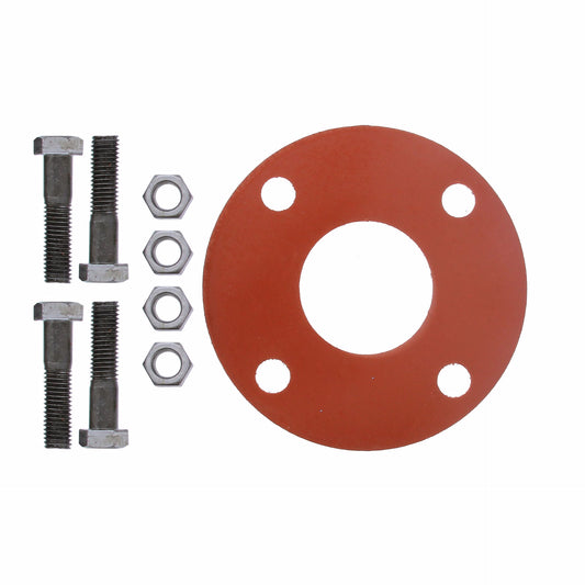 Jones Stephens G51125 2-1/2" Red Rubber Full Face Gasket Kit, 5/8" x 3" Bolt Size