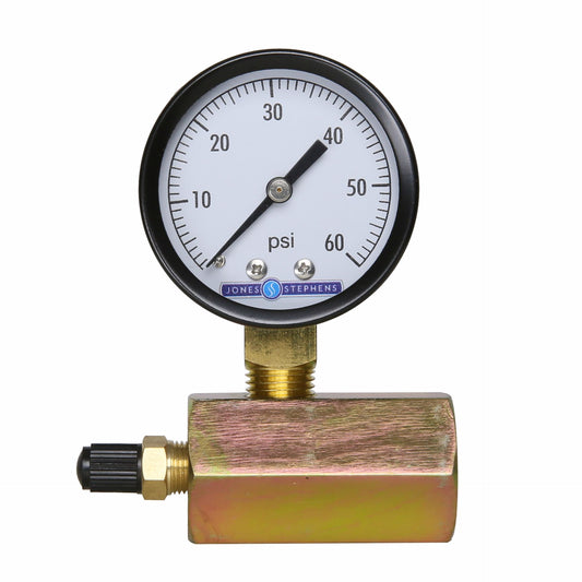 Jones Stephens G64060 2" 60 psi Gas Test Gauge Assembly