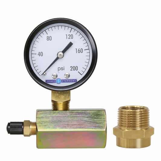 Jones Stephens G64101 2" 200 psi Gas or Water Test Gauge Assembly