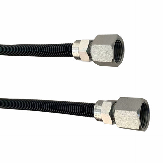 Jones Stephens G73129 3/8" OD (1/4" ID) X 36" Long, 1/2" Female Pipe Thread X 1/2" Female Pipe Thread, Black Coated Corrugated Stainless Steel Gas Connector