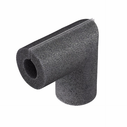 Jones Stephens I59225 1-1/4" ID Self-Sealing Black Polyethylene Foam Pipe Insulation Elbow, 3/8" Wall Thickness
