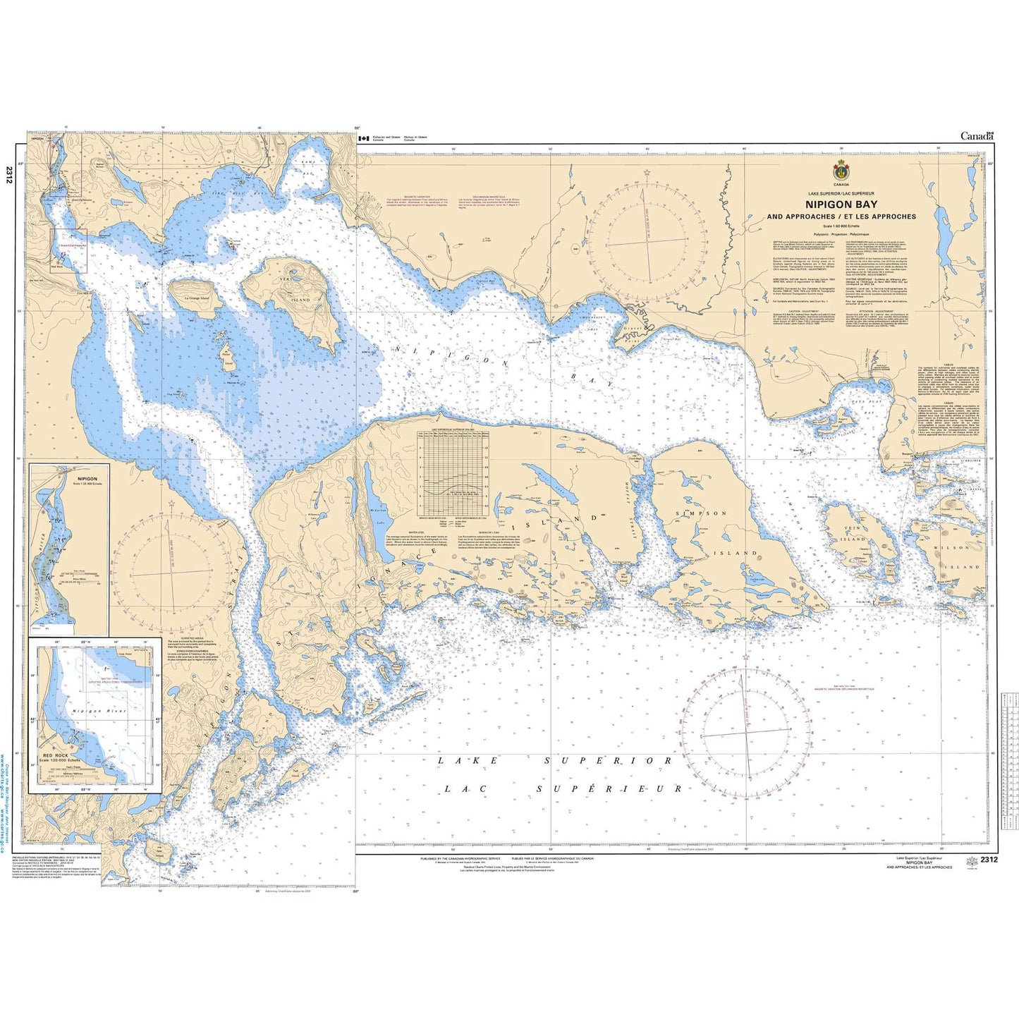 Paradise Clay CAN2312 CHS Nipigon Bay and Approaches/et les approches