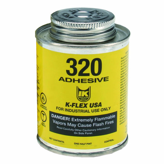 Jones Stephens IA1050 1/2 Pint Fast Tack Insulation Contact Adhesive with Brush Top Applicator, Amber, Carton of 48