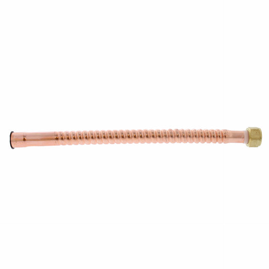 Jones Stephens J35715 3/4" FIP x 3/4" SWT x 15" Copper Corrugated Water Heater Connector