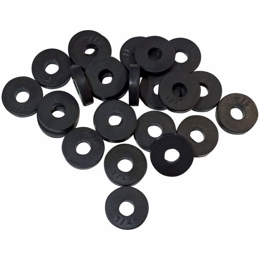 Jones Stephens J40167 1/4 Flat Bibb Washer, 1/4 Trade Size, Pack of 25