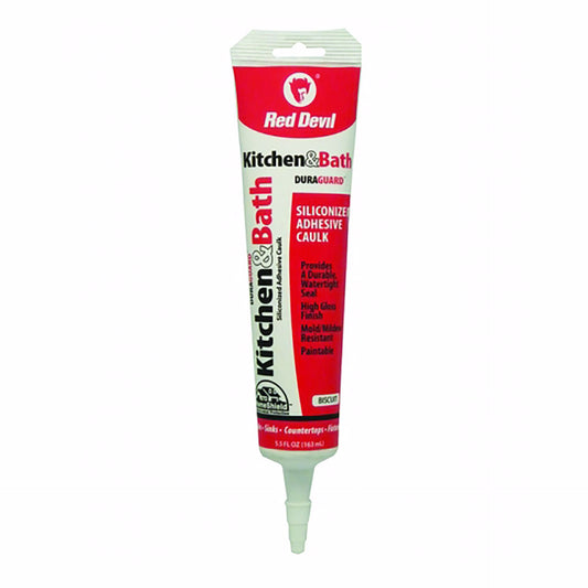 Jones Stephens J40203 5.5 oz. Biscuit Acrylic Tub and Tile Caulk, Carton of 12