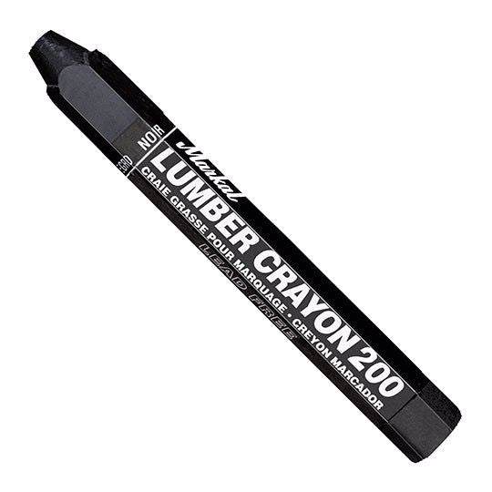 Jones Stephens J40350 Black Lumber Crayon, Carton of 12