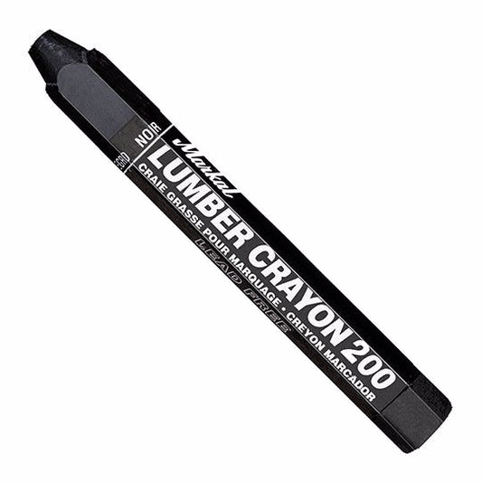 Jones Stephens J40350 Black Lumber Crayon, Carton of 12