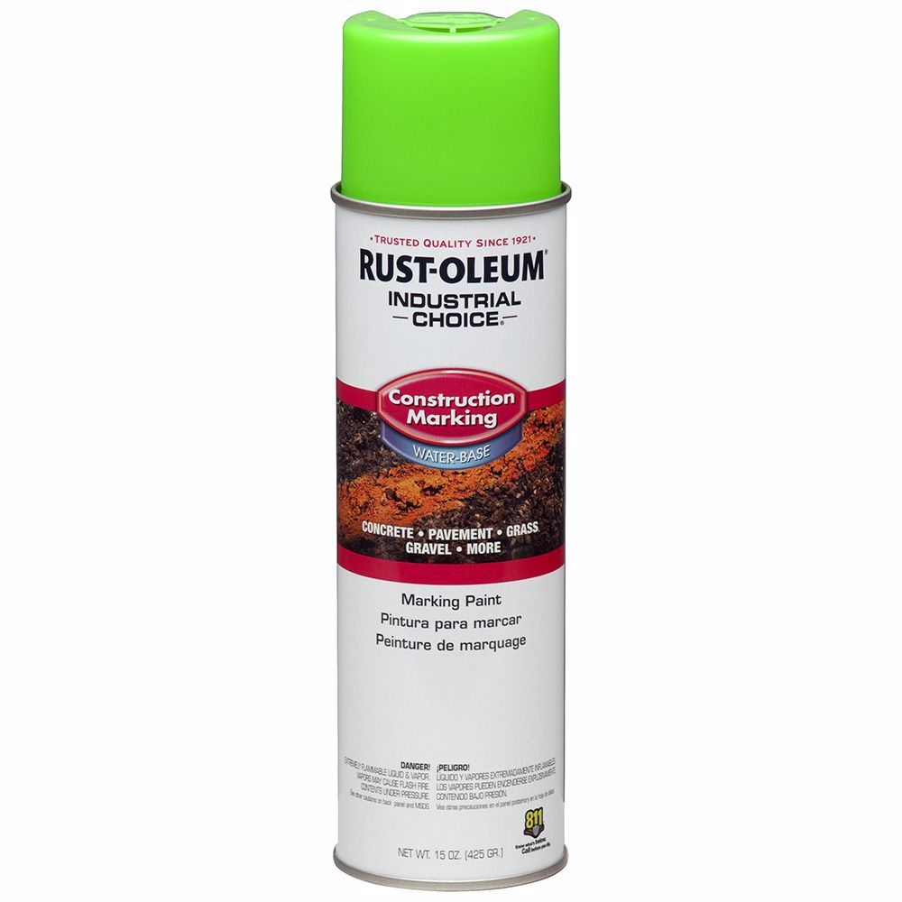 Jones Stephens J40384 Fluorescent Green Rustoleum® Industrial Choice® Construction Marking Paint, Carton of 12