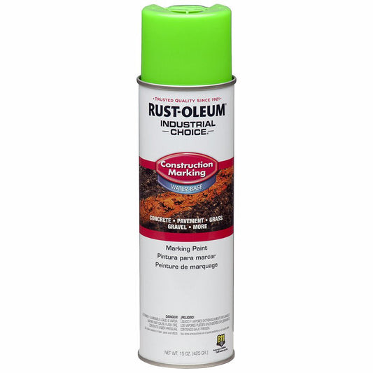 Jones Stephens J40384 Fluorescent Green Rustoleum® Industrial Choice® Construction Marking Paint, Carton of 12