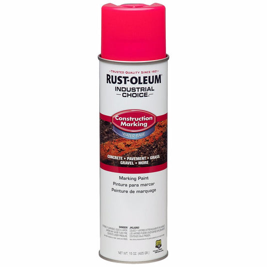 Jones Stephens J40387 Fluorescent Pink Rustoleum® Industrial Choice® Construction Marking Paint, Carton of 12