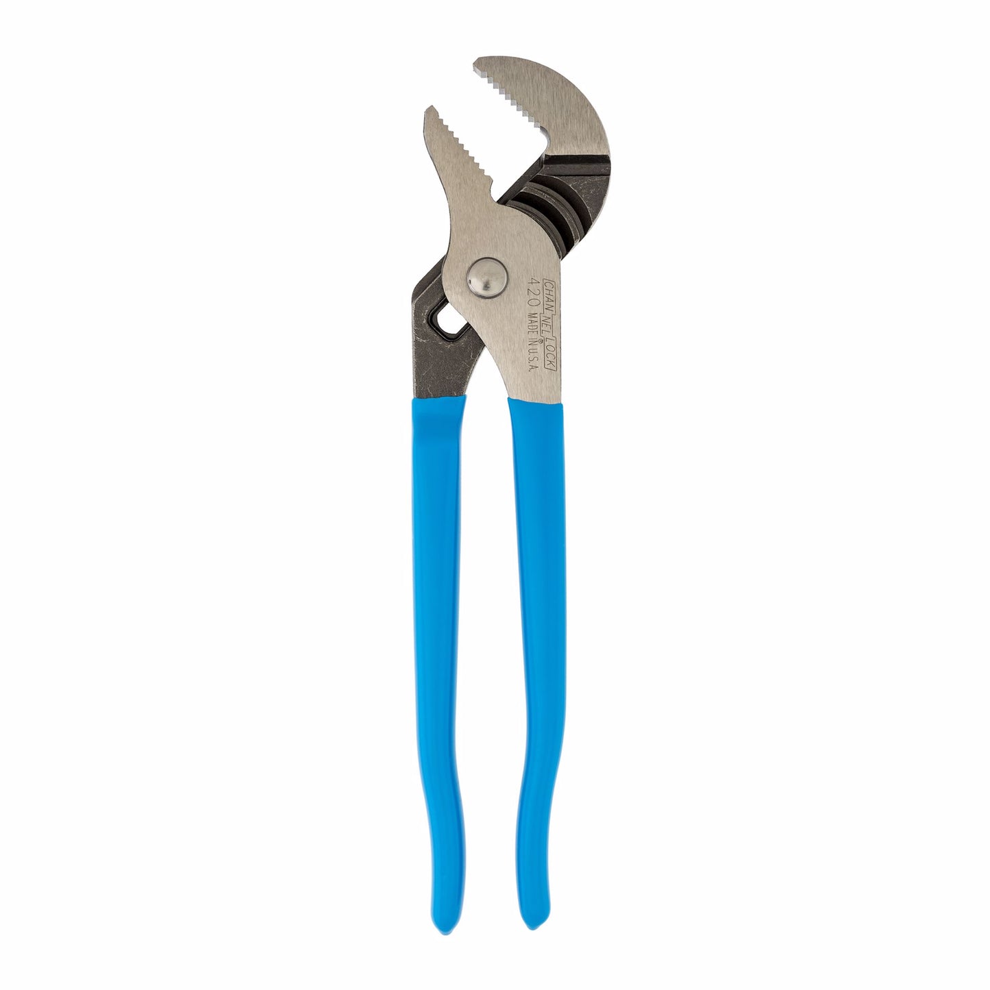 Jones Stephens J40402 9-1/2" Tongue and Groove Pliers, Channel Lock No. 420, 1-1/2" Capacity, # Adj. 5