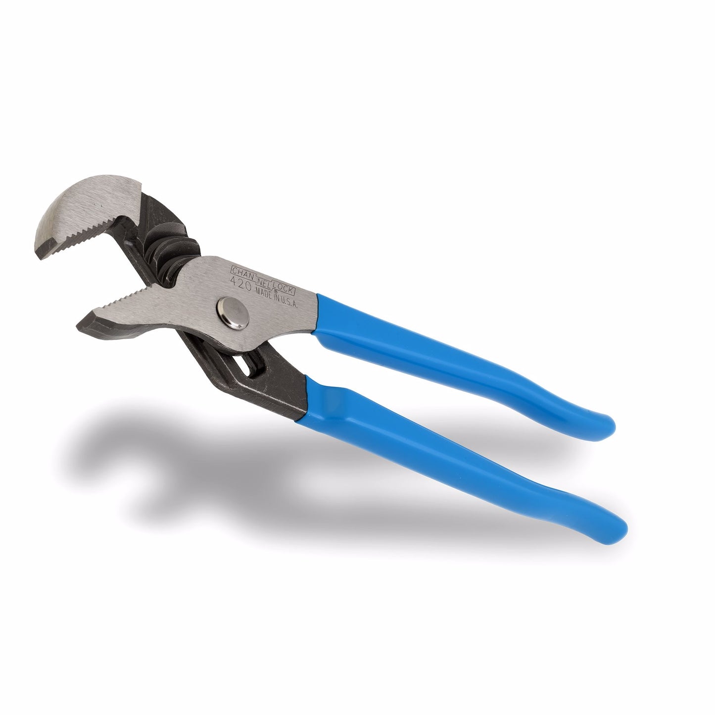 Jones Stephens J40402 9-1/2" Tongue and Groove Pliers, Channel Lock No. 420, 1-1/2" Capacity, # Adj. 5