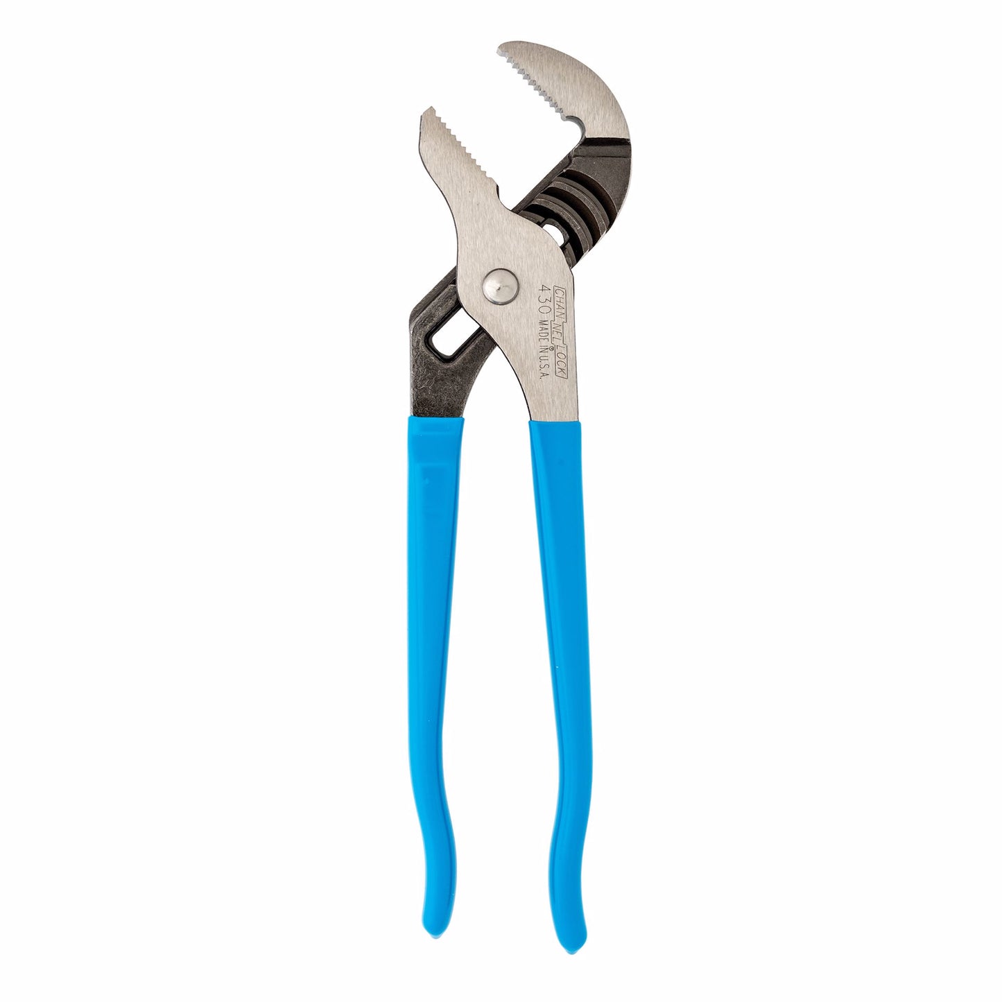 Jones Stephens J40403 10" Tongue and Groove Pliers, Channel Lock No. 430, 2" Capacity, # Adj. 7