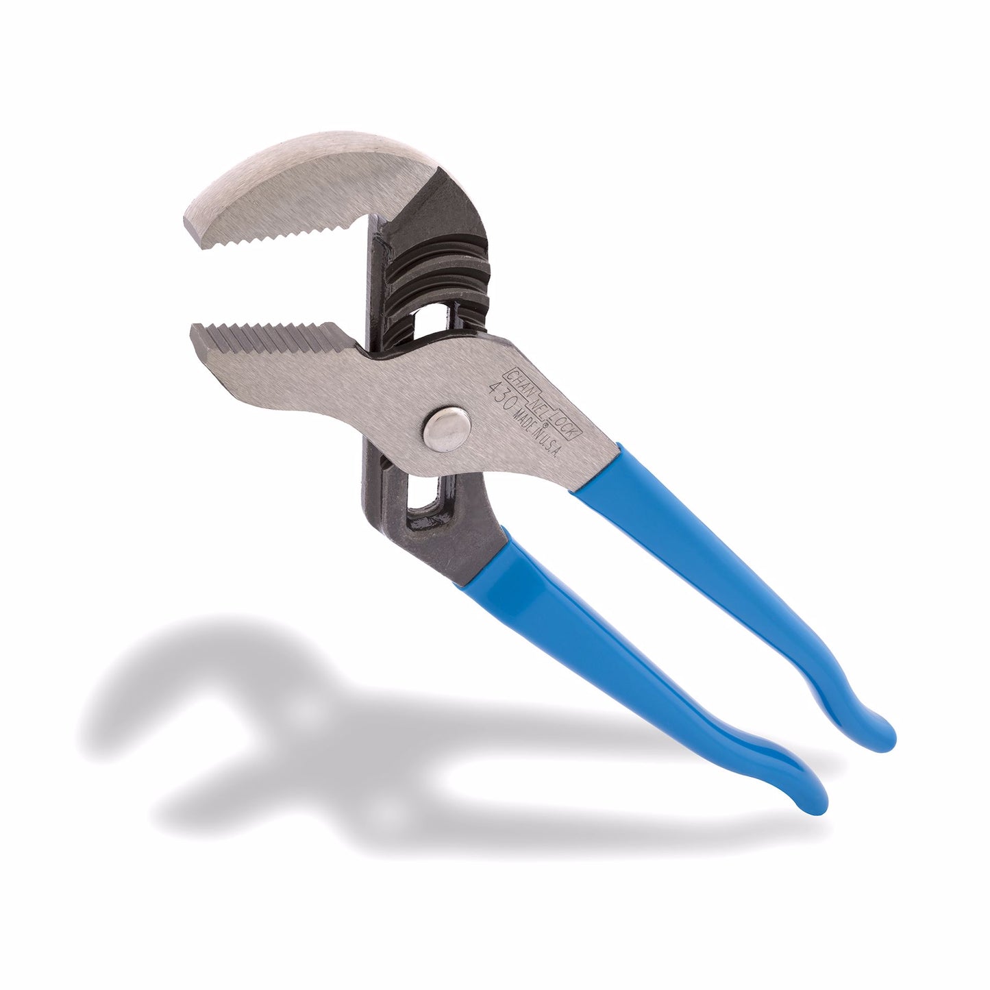 Jones Stephens J40403 10" Tongue and Groove Pliers, Channel Lock No. 430, 2" Capacity, # Adj. 7
