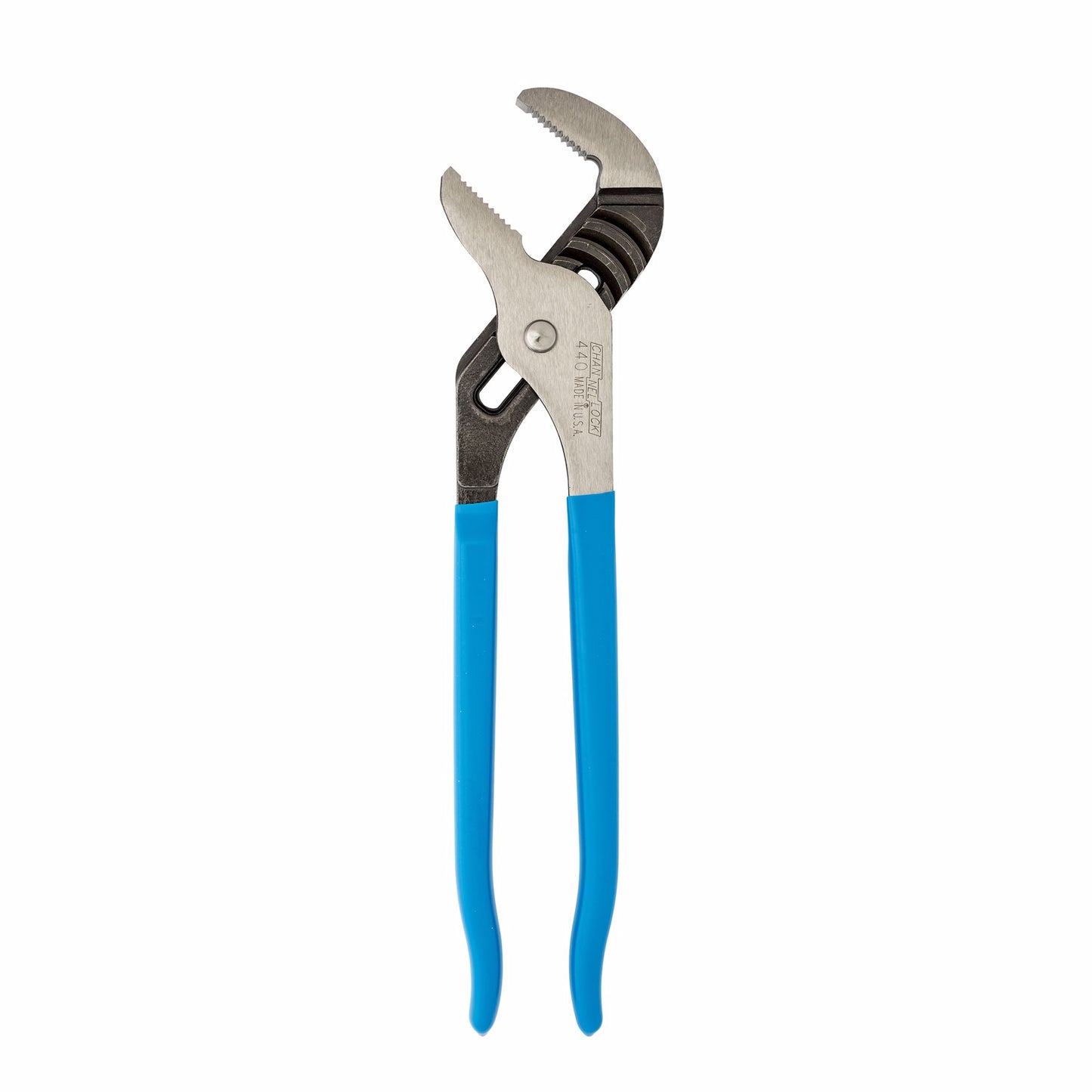Jones Stephens J40404 12" Tongue and Groove Pliers, Channel Lock No. 440, 2-1/4" Capacity, # Adj. 7