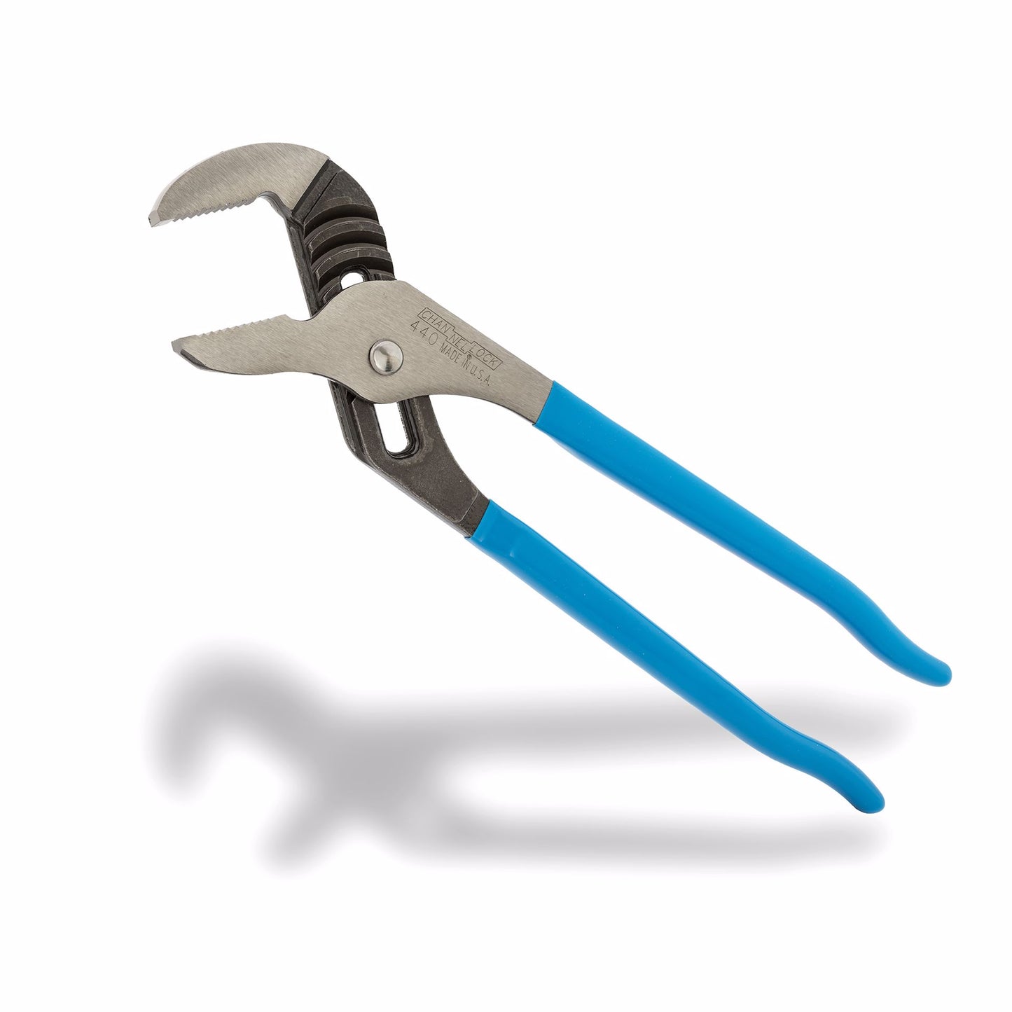 Jones Stephens J40404 12" Tongue and Groove Pliers, Channel Lock No. 440, 2-1/4" Capacity, # Adj. 7