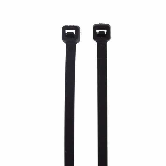 Jones Stephens J40447 14" 50 lb. Cable Ties, Black, Bag of 100