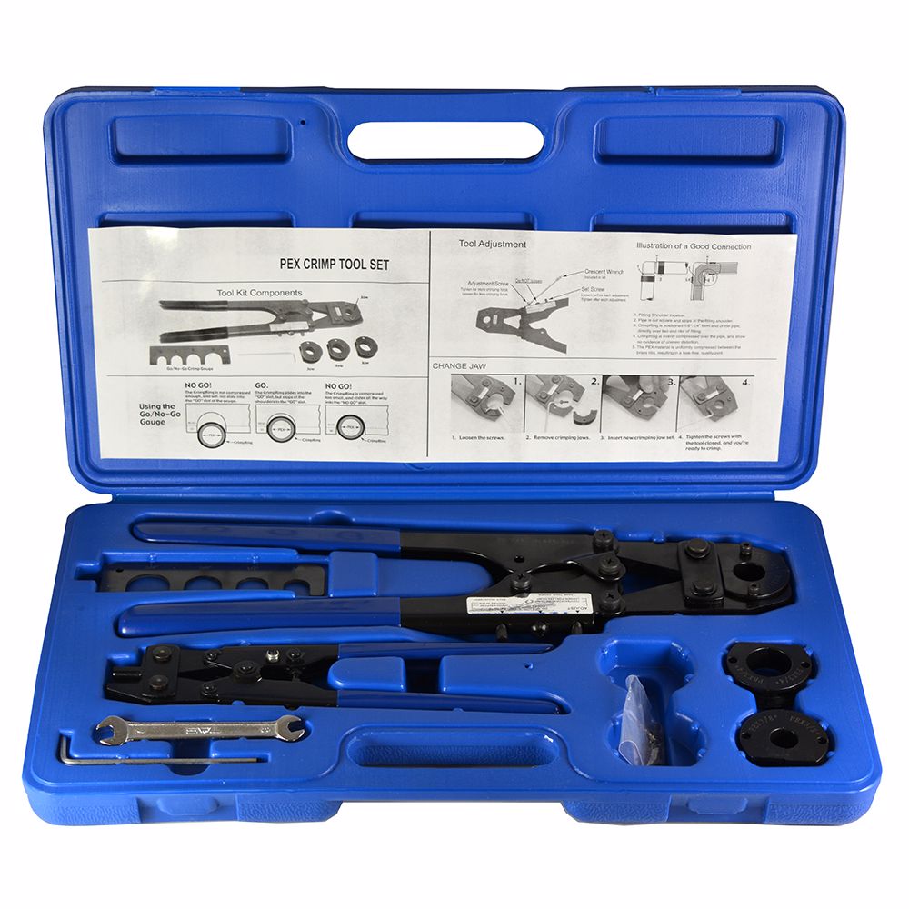 Jones Stephens J40950 PEX Crimp Set with 3/8", 1/2", 3/4"