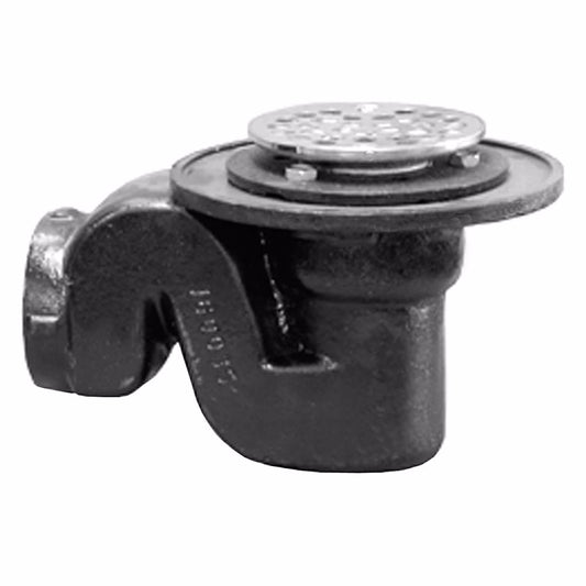 Jones Stephens J60060 2" IPS Combination Drain Trap with 4" Stainless Steel Strainer