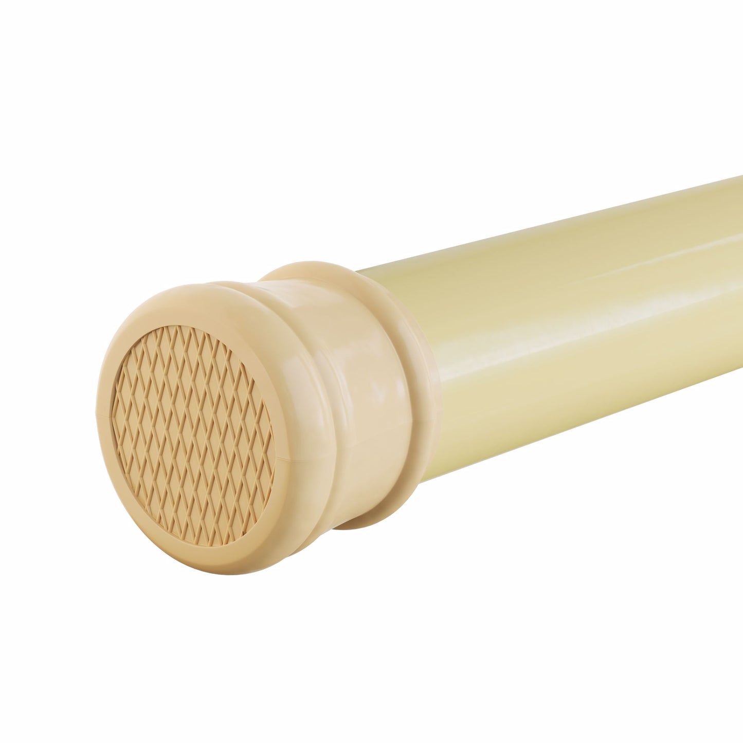 Jones Stephens JH64109 36"-63" Adjustable Spring Tension Shower Rod, Bone