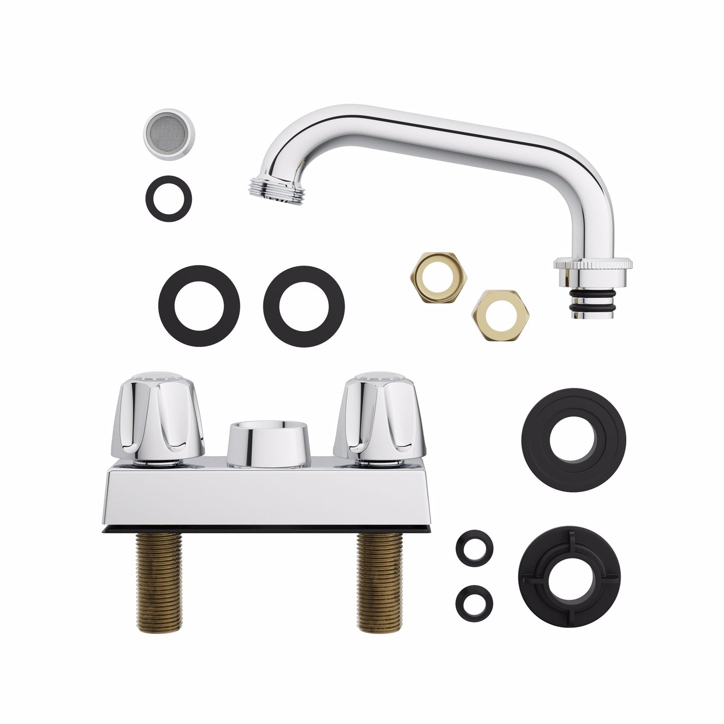 Jones Stephens L47005 Chrome Plated Two Handle Laundry Tray Faucet