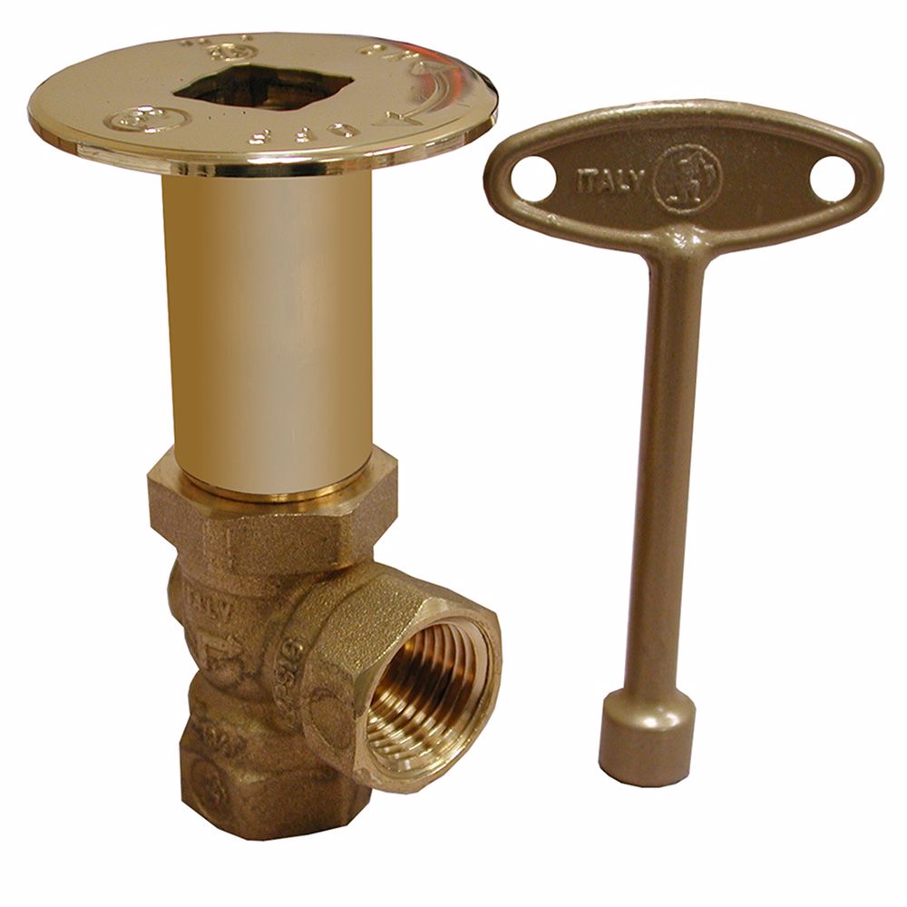 Jones Stephens L75041 Polished Brass Angle Ball Valve 1/4 Turn Log Lighter Valve