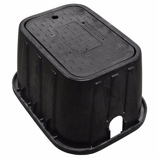 Jones Stephens M12009 12" Water Meter Box and Solid Black Lid