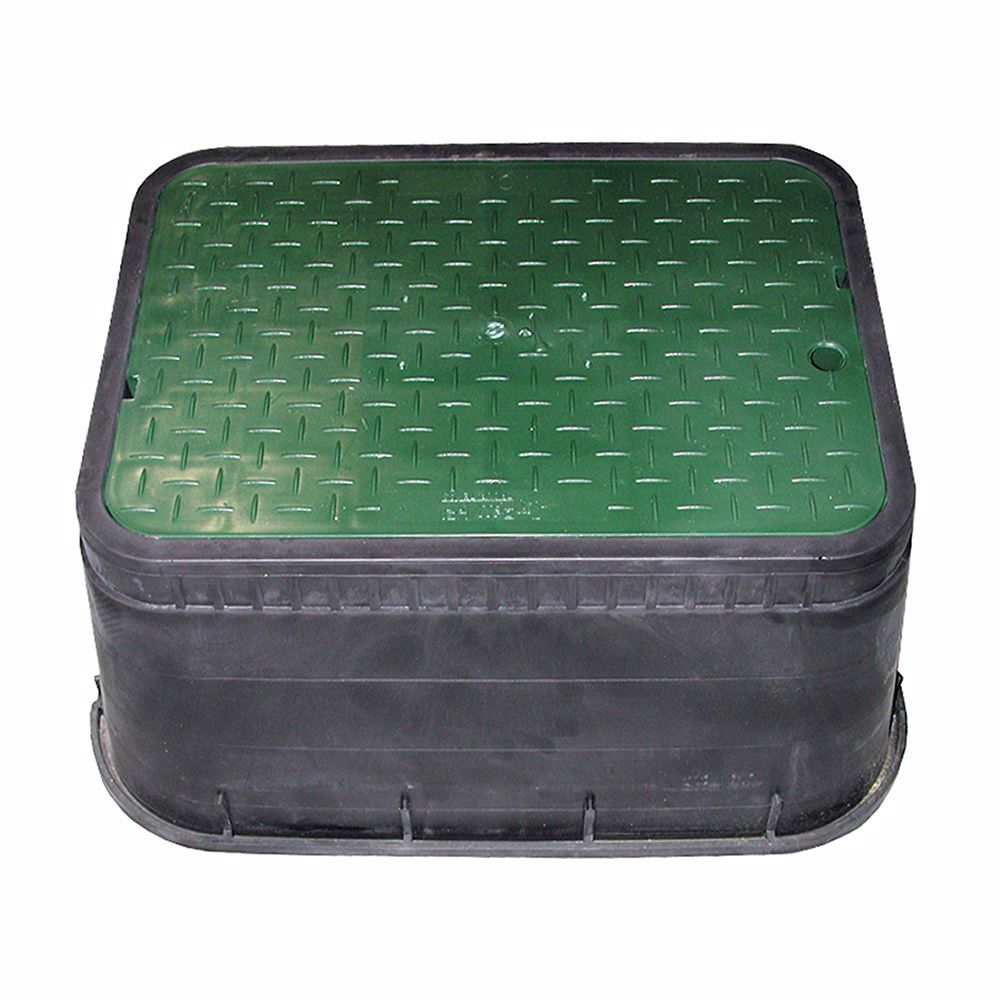 Jones Stephens M15001 15" Jumbo Water Meter Box and Solid Green Lid