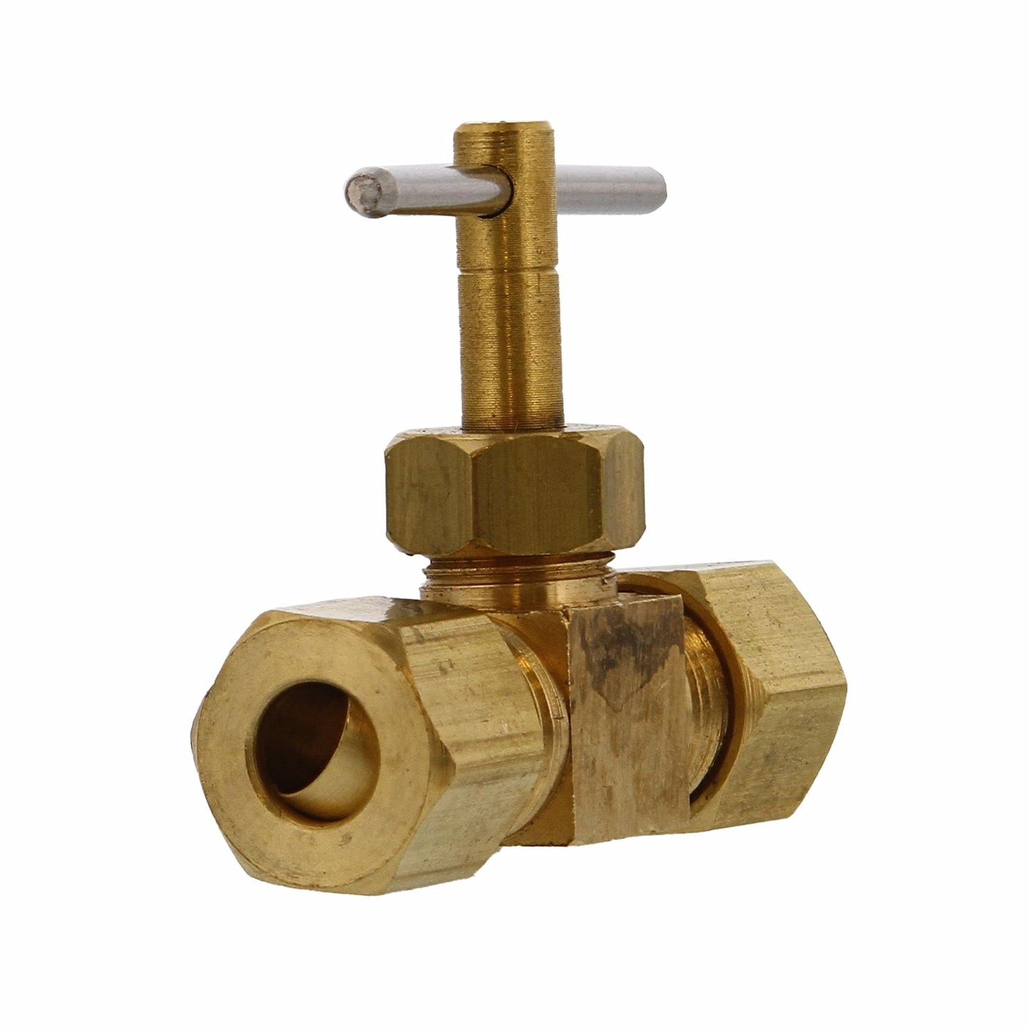 Jones Stephens N10544LF 1/4" OD Compression Straight Needle Valve
