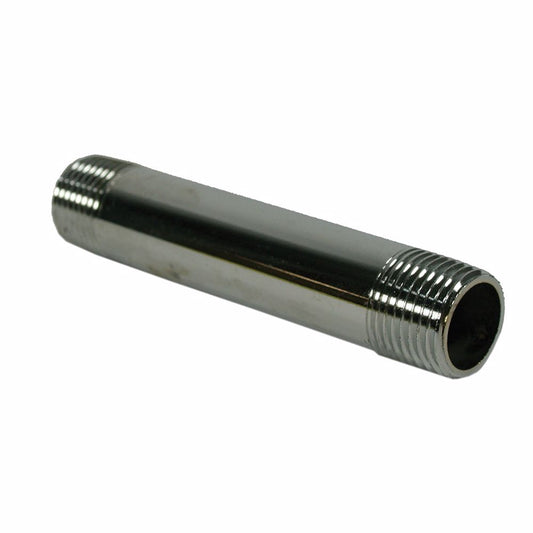 Jones Stephens N16150 1/2" x 1-1/2" Chrome Plated Brass Pipe Nipple